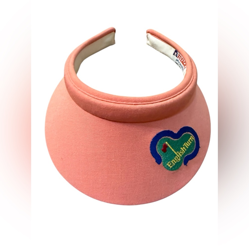 Vintage English Turn Golf Visor Texann by Texace Women’s Coral Pink